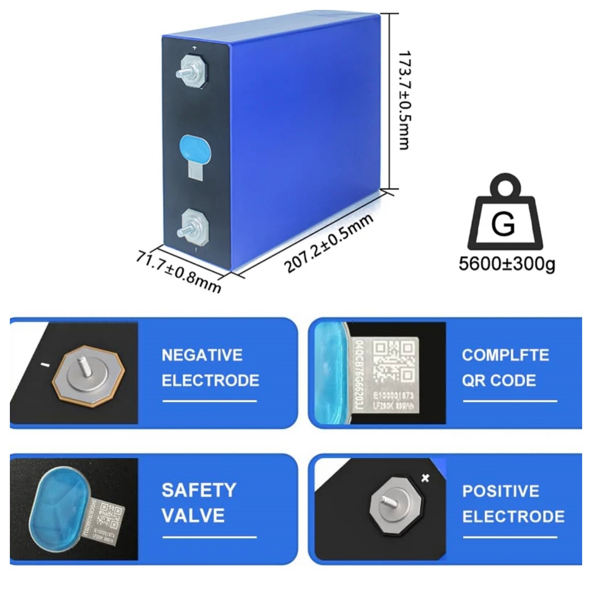 Dimensions and Details of the EVE MB31 314Ah Battery
