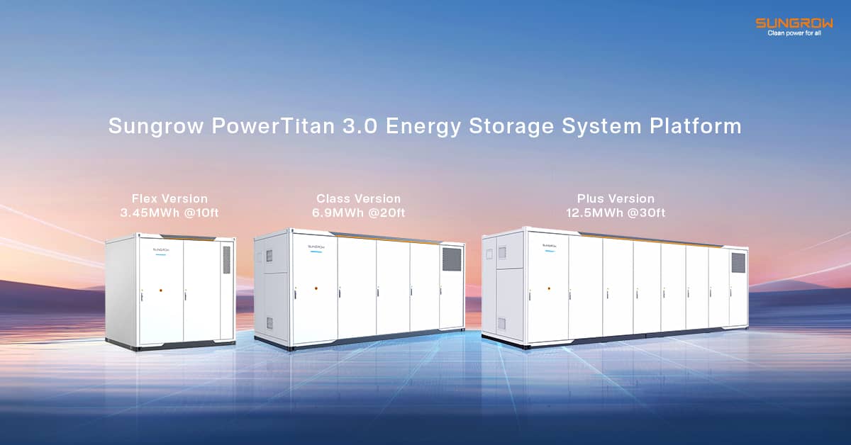 Sungrow PowerTitan 3.0 Energy Storage System Platform