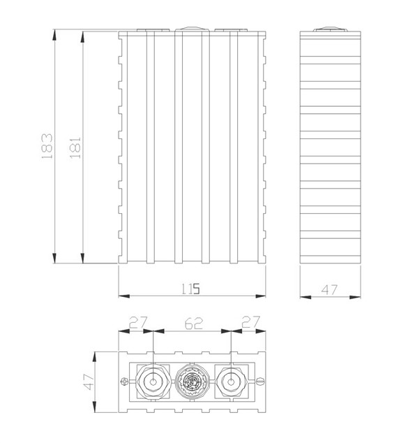 dimension of winston 50Ah battery