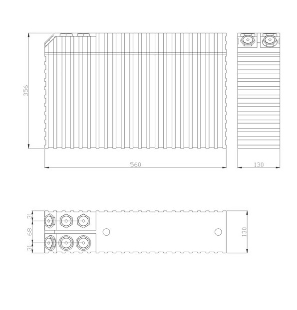 dimension of winston 1000Ah battery