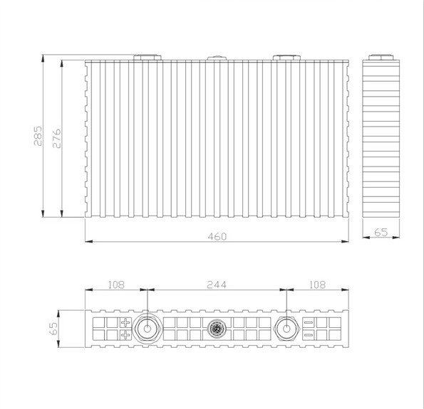 dimension of winston 500Ah battery