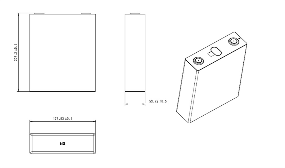 Dimensions of CATL 228Ah LiFePO4 Battery