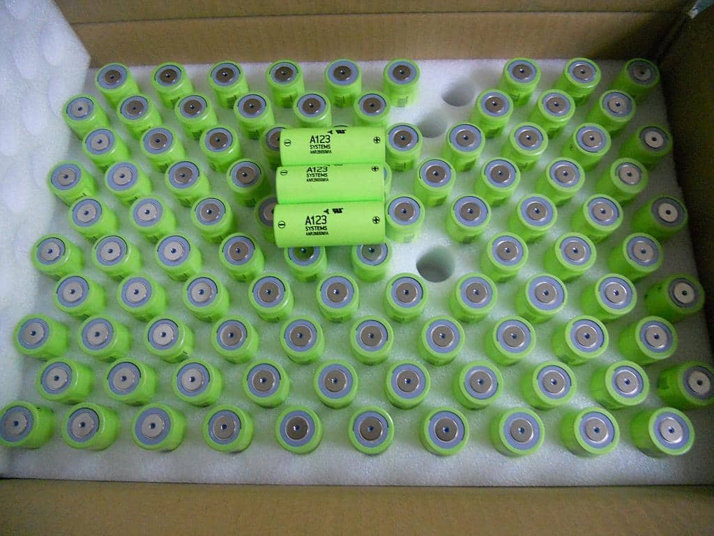 A123 ANR26650M1B 26650 LiFePO4 3.3V 2500mah Battery