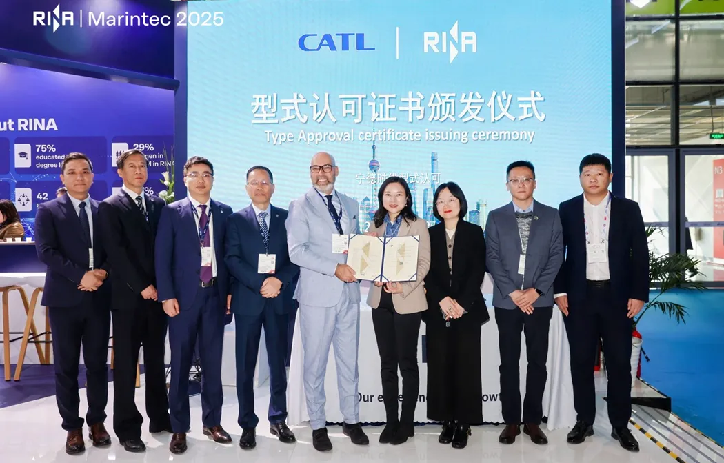 CATL’s Marine Battery System Obtains Type Approval from RINA