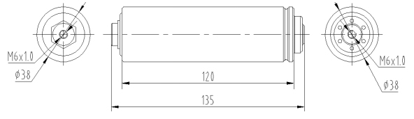 dimension of Headway 38120S 3.2 V 10Ah LiFePO4 Cell