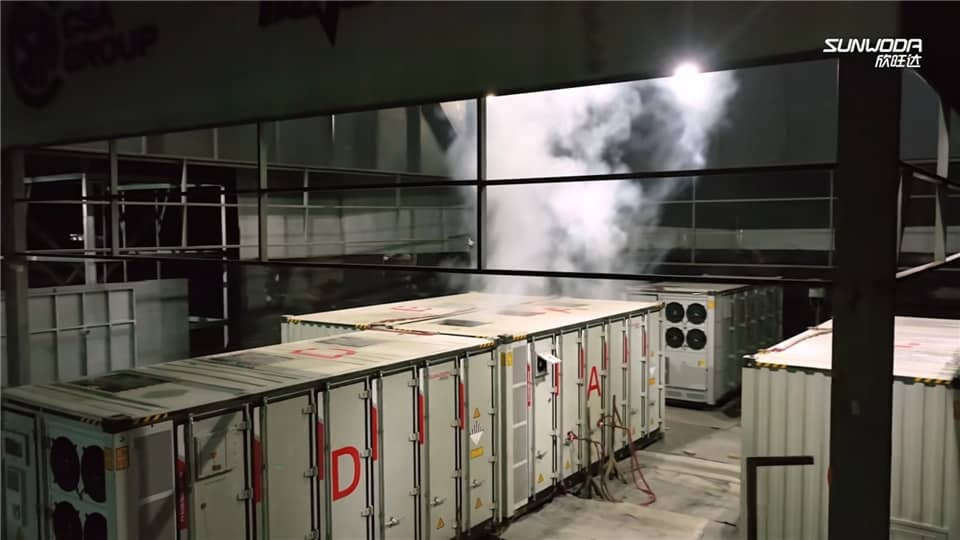 Sunwoda 5MWh Liquid-Cooled Energy Storage System Large-Scale Fire Test Successfully Completed