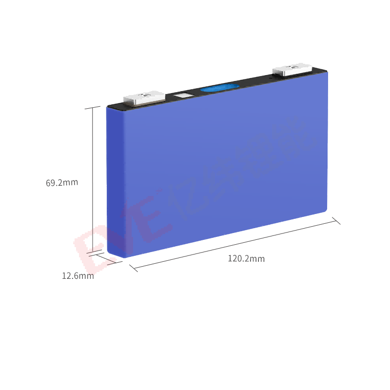 dimension of EVE M43 3.66V 5.45Ah Lithium NMC Battery Prismatic Cell