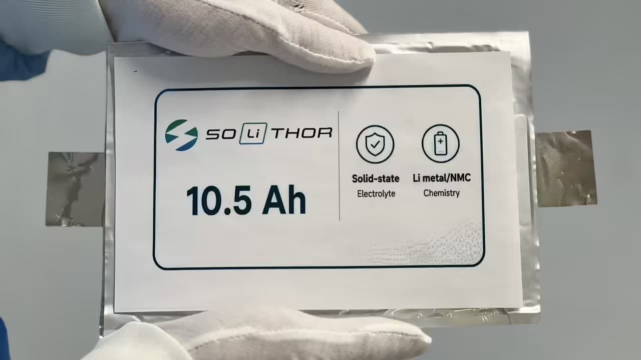 SOLiTHOR Unveils 10Ah Prototype Solid-State Battery Cell with 465Wh/kg Energy Density