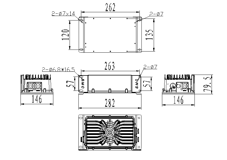 dimension of 12V 24V 36V 48V 60V 72V 12A-30A 1.5KW On Board Lithium Battery Charger
